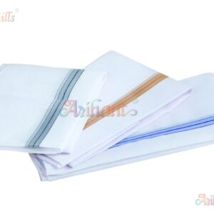 White Handkerchiefs with coloured borders