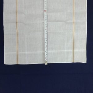 AH1925HMPR Arihant Premium Soft White Hankies, 3 Colour Borders – 19" (48 cm)