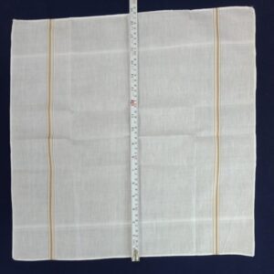 AH1925HMPR Arihant Premium Soft White Hankies, 3 Colour Borders – 19" (48 cm)
