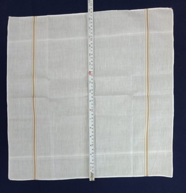 Arihant Premium Soft White Hankies, 3 Colour Borders – 19" (48 cm)