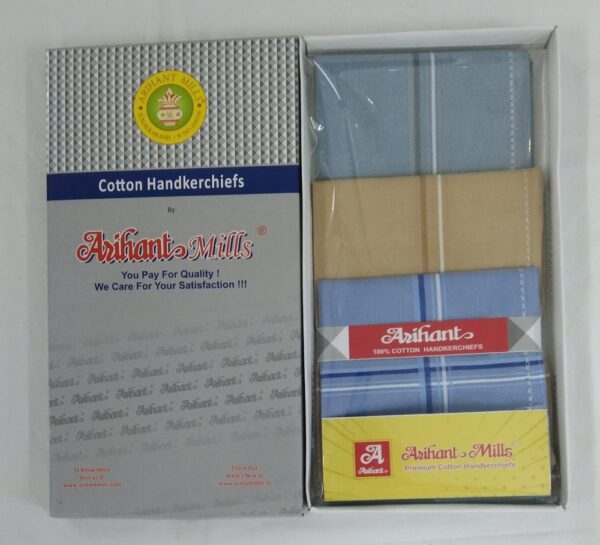 Arihant Light Shades Hankies (Hemmed) – 20" (51 cm)