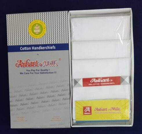 AH2100-box Arihant Jumbo Classic White Hankies – 21" (53 cm)