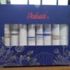 Arihant AH 1625 — White Cotton Handkerchiefs with Colour Borders, 16″ (41 cm)
